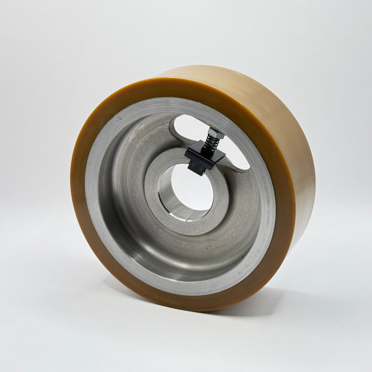 Original Weinig rubber feed roller, 140 x 50 x 35 mm, black, 65 ShA